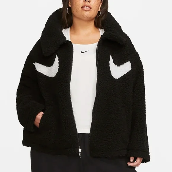 Nike Jackets Coats Nwt Nike Sherpa Jacket Poshmark